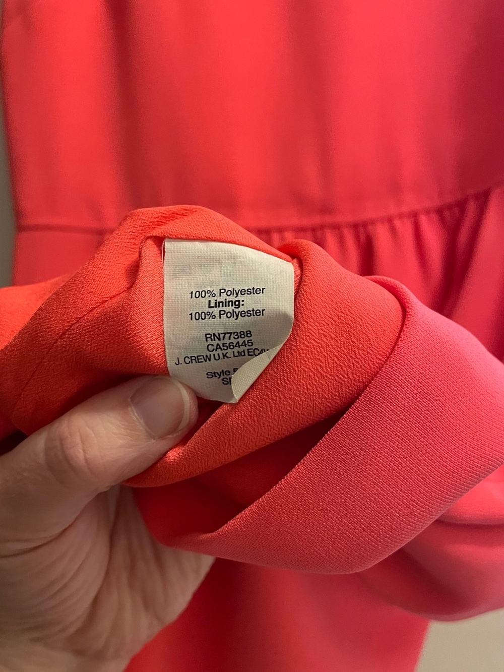 J. Crew Coral Sleeveless Fit-and-Flare Mini Dress - Picture 5 of 7